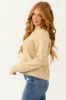 Nude Long Sleeve Mock Neck Soft Sweater sold by Lime Lush
