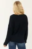 Dark Navy V Neck Chest Pocket Knit Sweater sold by Lime Lush