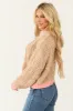 Beige and Punch Long Sleeve Knit Sweater sold by Lime Lush