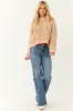 Beige and Punch Long Sleeve Knit Sweater sold by Lime Lush