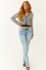 Black and White Tweed Collarless Cropped Blazer sold by Lime Lush
