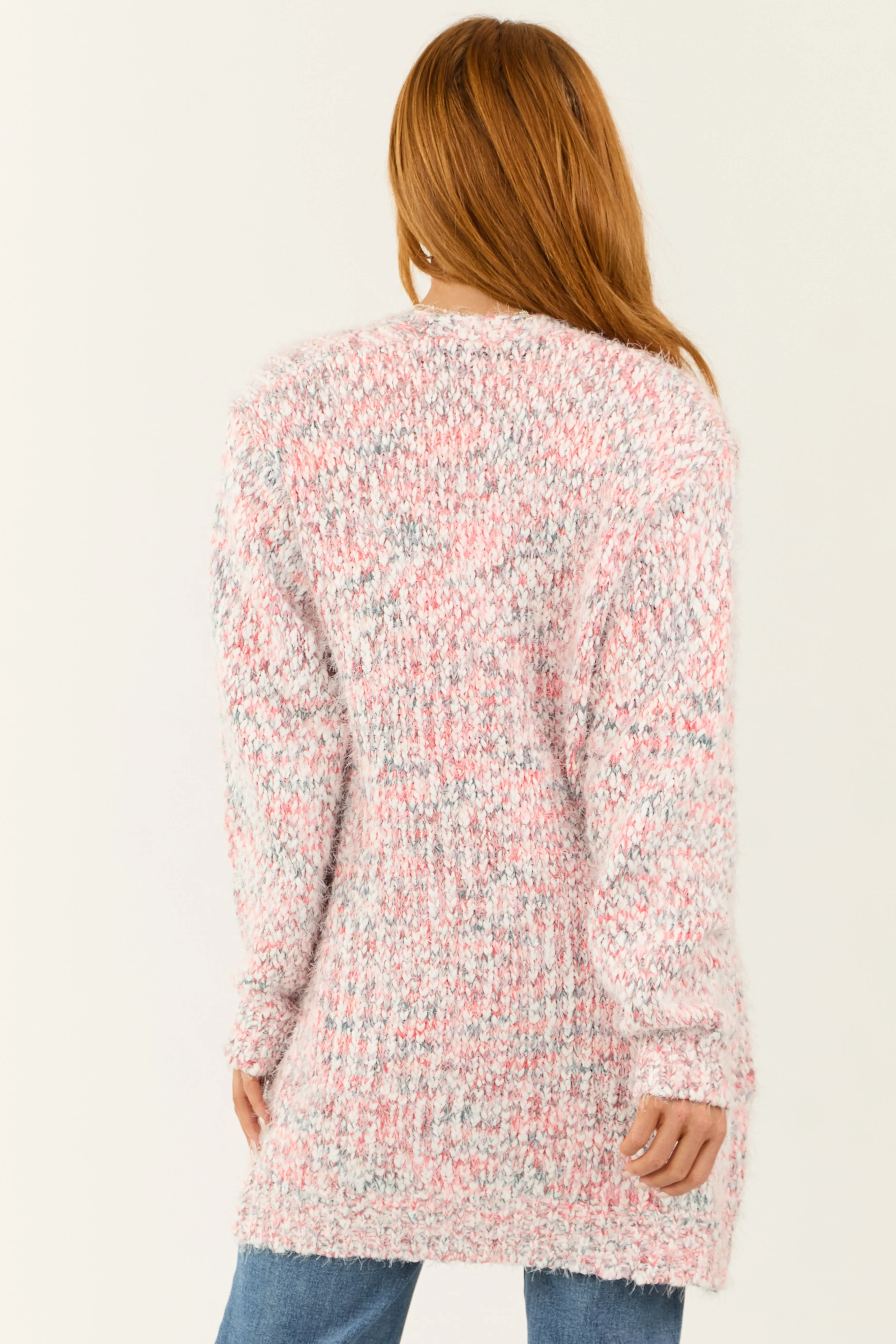 Ivory Multicolor Knit Open Front Cardigan sold by Lime Lush product image thumbnail 5