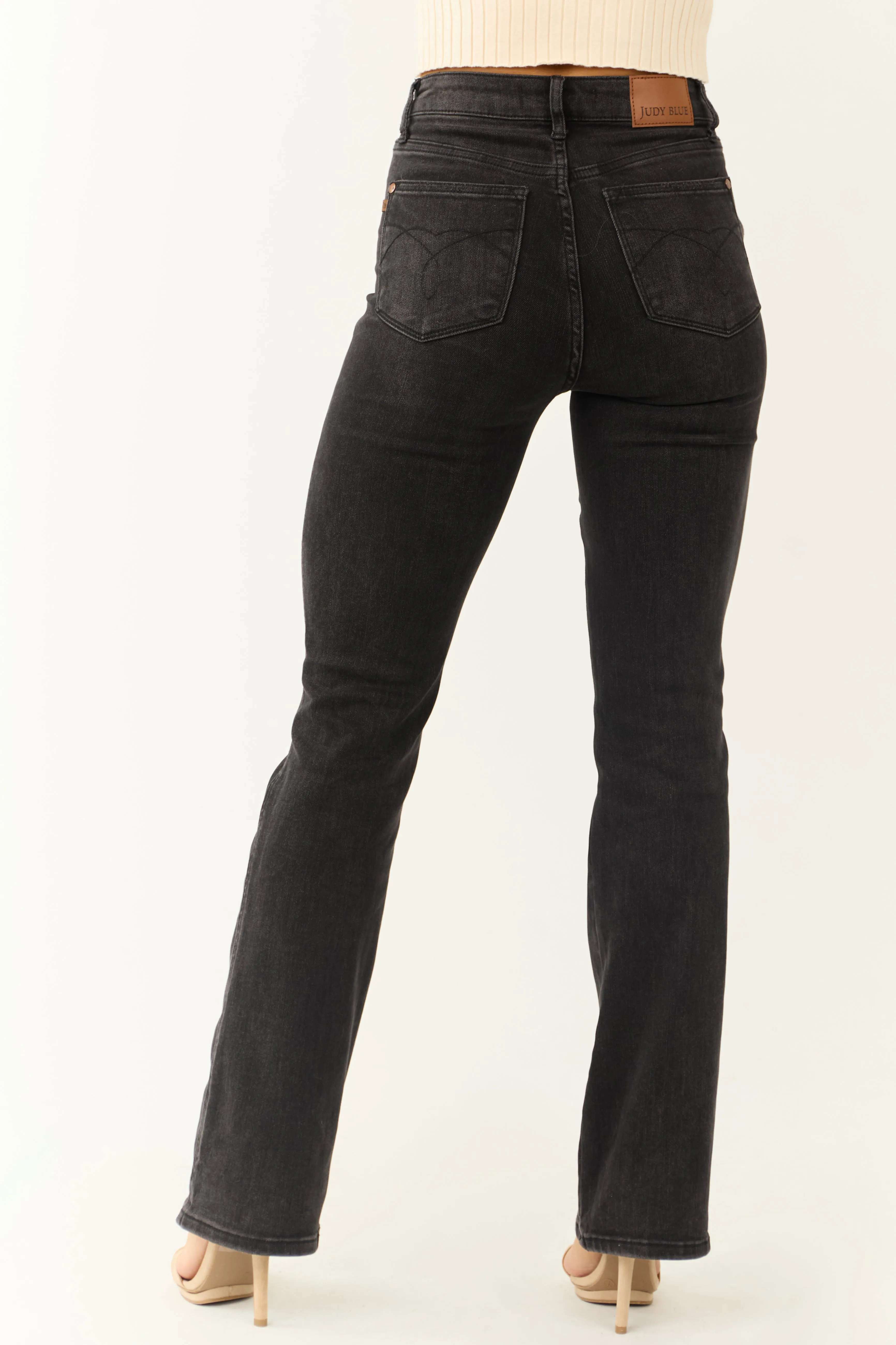 Judy Blue Black Tummy Control Bootcut Jeans sold by Lime Lush product image thumbnail 4