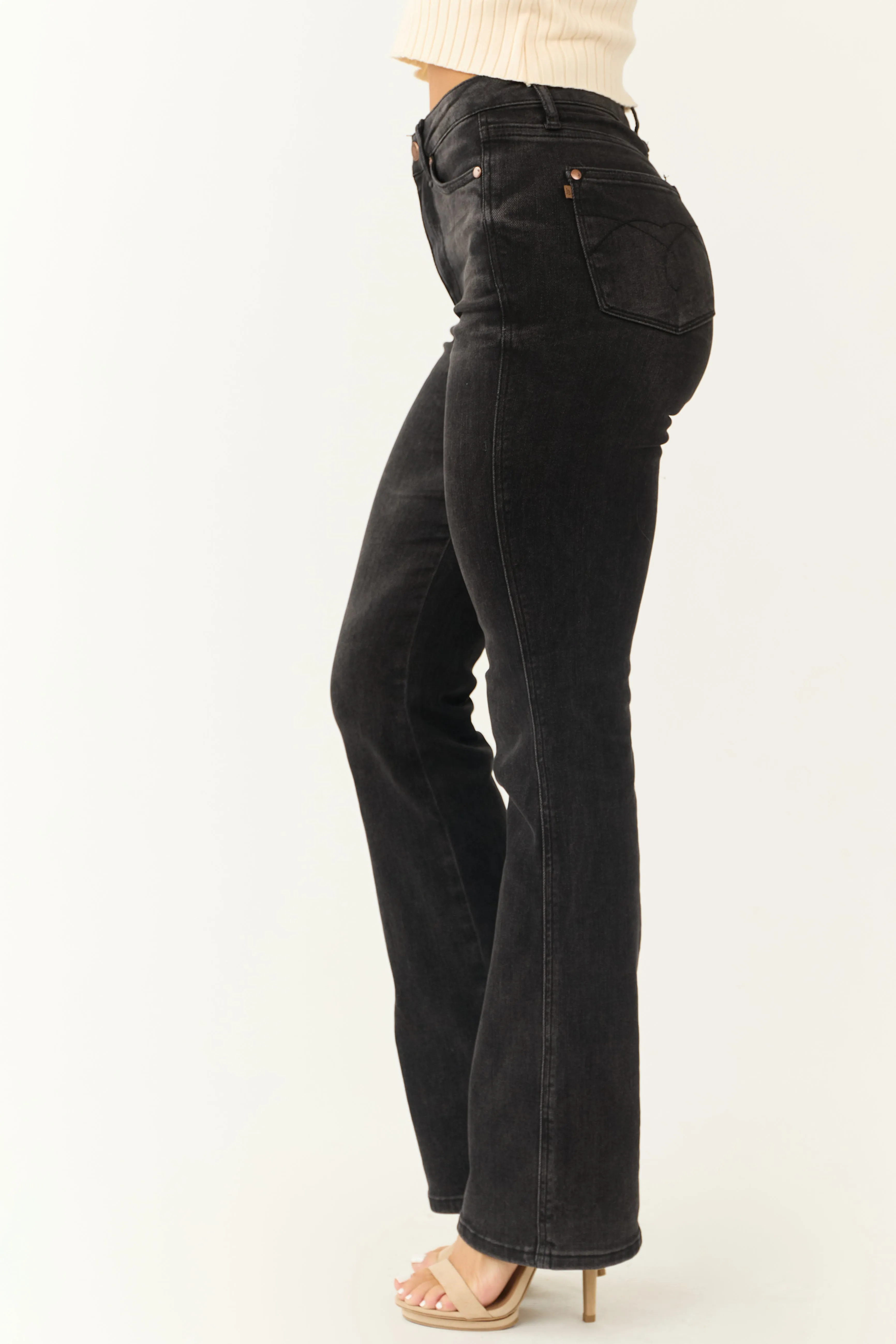 Judy Blue Black Tummy Control Bootcut Jeans sold by Lime Lush product image thumbnail 3