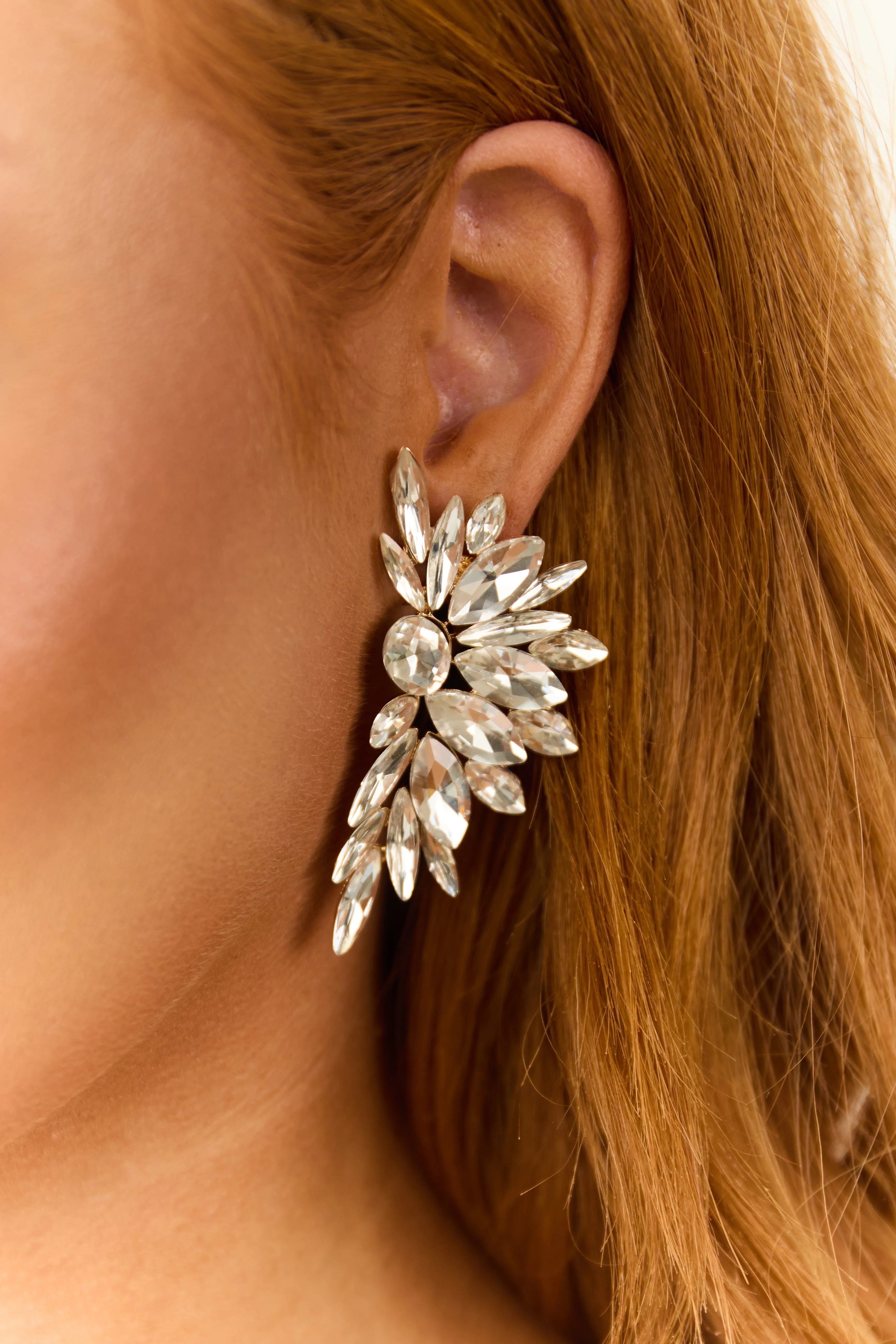 Silver Burst Gemstone Post Back Earrings sold by Lime Lush