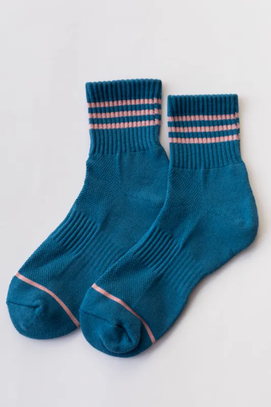 Ocean Striped Ribbed Athletic Socks sold by Lime Lush