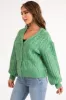 Kelly Green Cable Knit Button Up Cardigan sold by Lime Lush