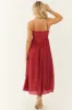 Brick Sleeveless Textured Woven Midi Dress sold by Lime Lush