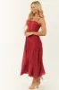 Brick Sleeveless Textured Woven Midi Dress sold by Lime Lush