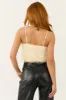 Buttercream Eyelash Fringe Cropped Top sold by Lime Lush