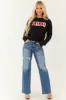 Black 'XOXO' Glitter Patch Long Sleeve Sweater sold by Lime Lush