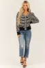 Black and Ivory Striped Bow Detail Cardigan sold by Lime Lush