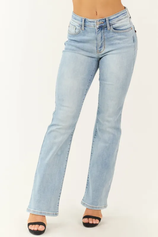 Judy Blue Light Wash Mid Rise Bootcut Jeans made by Judy Blue