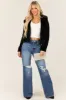 Black Faux Fur Lapel Collar Open Front Jacket sold by Lime Lush