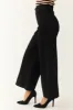 Black High Rise Wide Leg Ankle Length Pants sold by Lime Lush