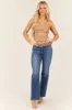Light Cognac Faux Leather Western Corset Top sold by Lime Lush