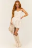 Ivory Bustier Floral Lace Corset Mini Dress sold by Lime Lush