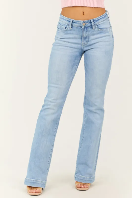 Vervet Light Wash Bootcut Mid Rise Jeans sold by Lime Lush