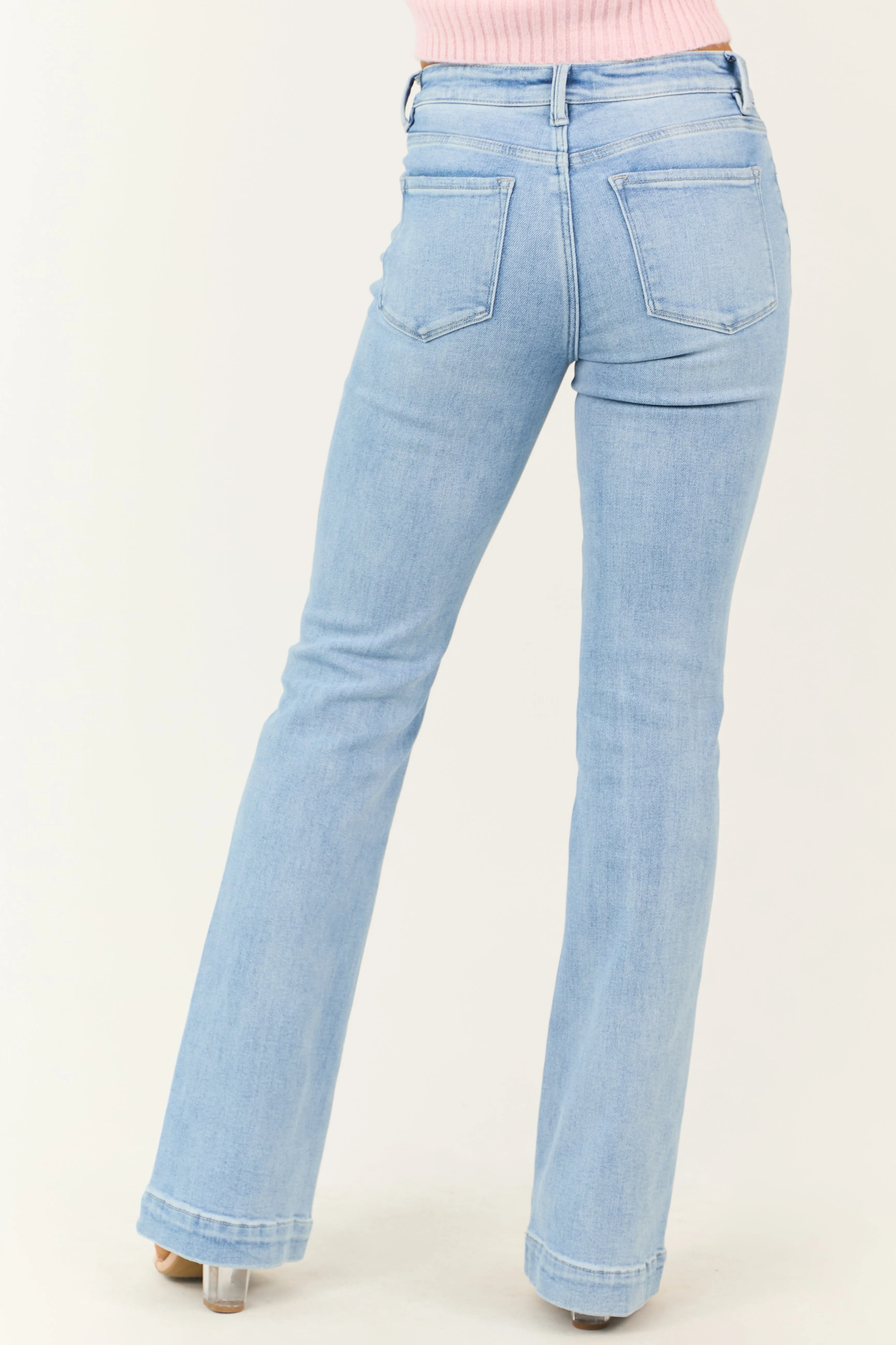 Vervet Light Wash Bootcut Mid Rise Jeans sold by Lime Lush product image thumbnail 4