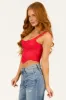 Lipstick Lace And Ribbon Bustier Crop Corset Top sold by Lime Lush