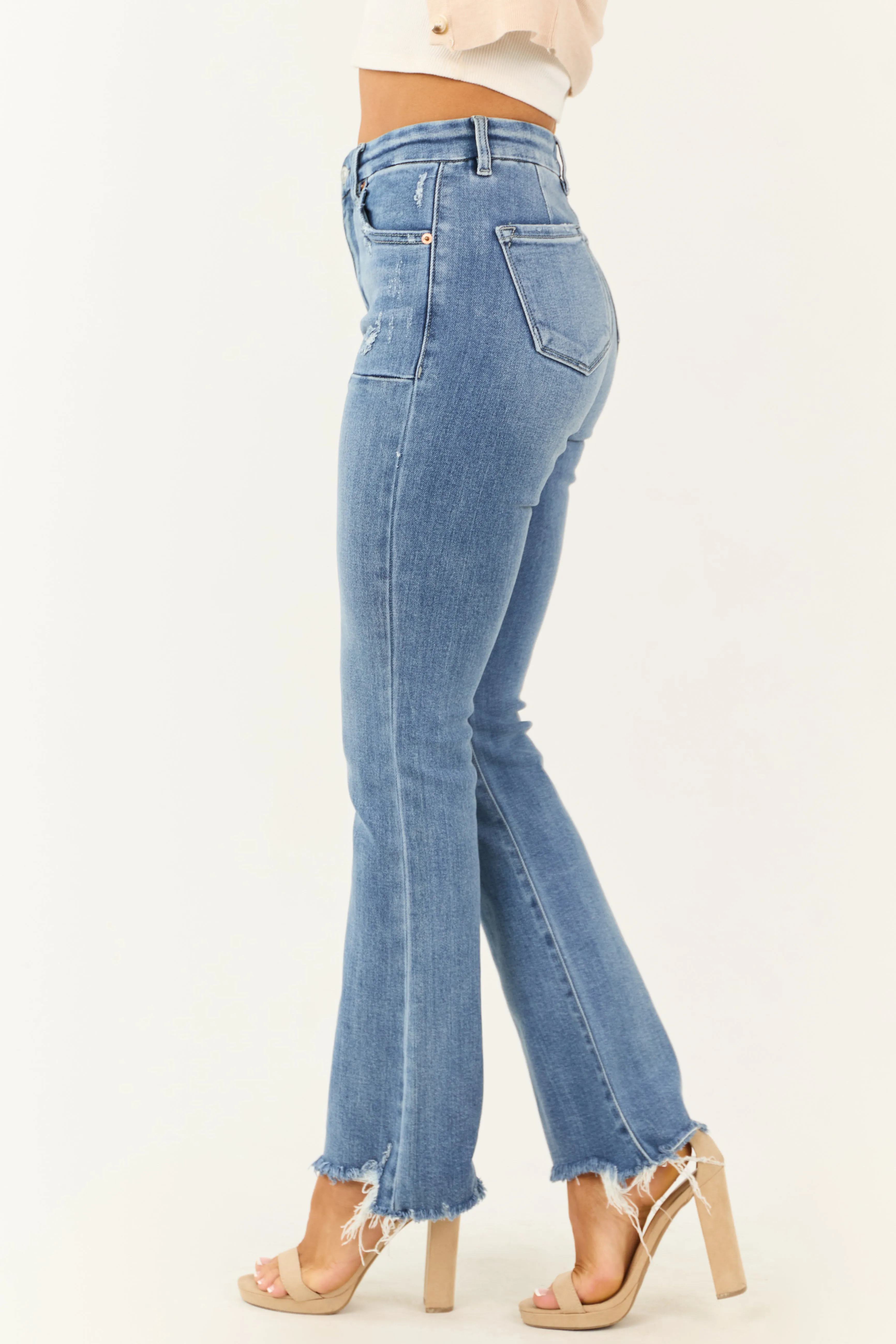 Artemis Medium Wash High Rise Tummy Control Jeans sold by Lime Lush product image thumbnail 3
