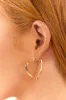 Gold Hollow Heart Cutout Earrings sold by Lime Lush