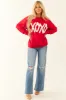 Crimson Chunky 'XOXO' Long Sleeve Sweatshirt sold by Lime Lush
