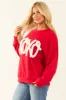 Crimson Chunky 'XOXO' Long Sleeve Sweatshirt sold by Lime Lush