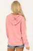Coral Happy Face Mineral Wash Drawstring Hoodie sold by Lime Lush