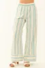 Mint and Almond Striped Wide Leg Pants sold by Lime Lush