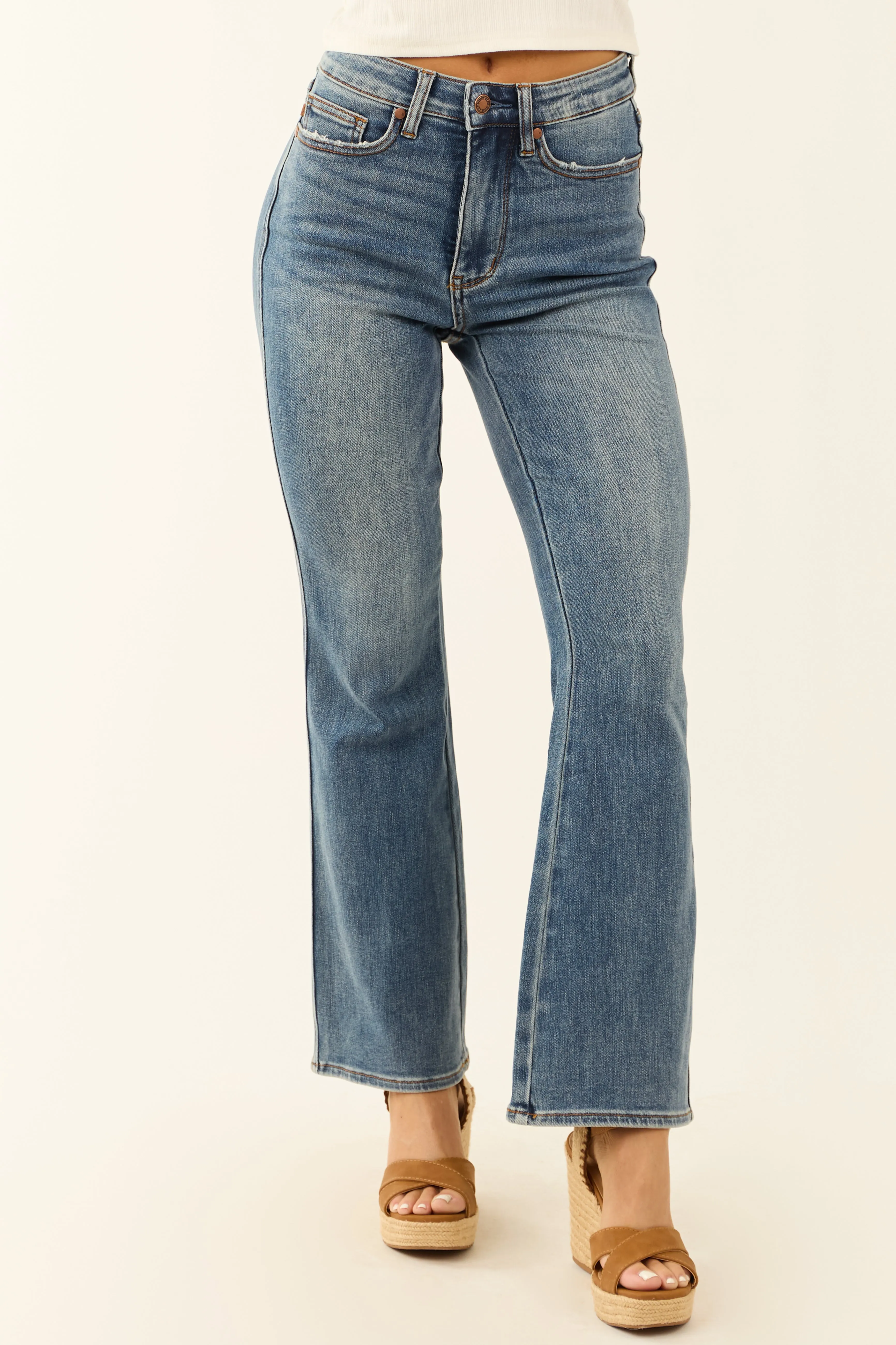 Judy Blue Medium Wash Bootcut Stretchy Jeans sold by Lime Lush