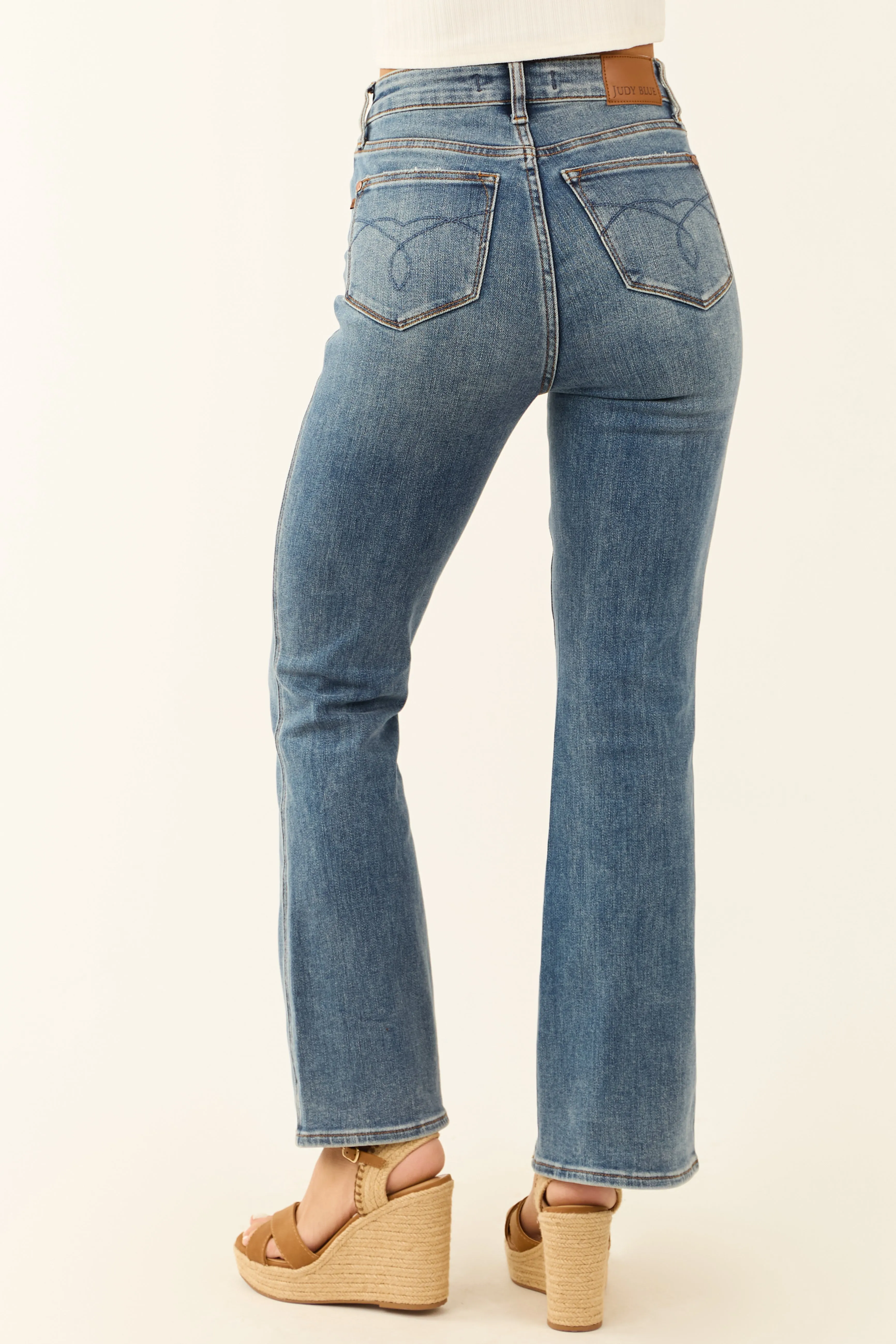 Judy Blue Medium Wash Bootcut Stretchy Jeans sold by Lime Lush product image thumbnail 4