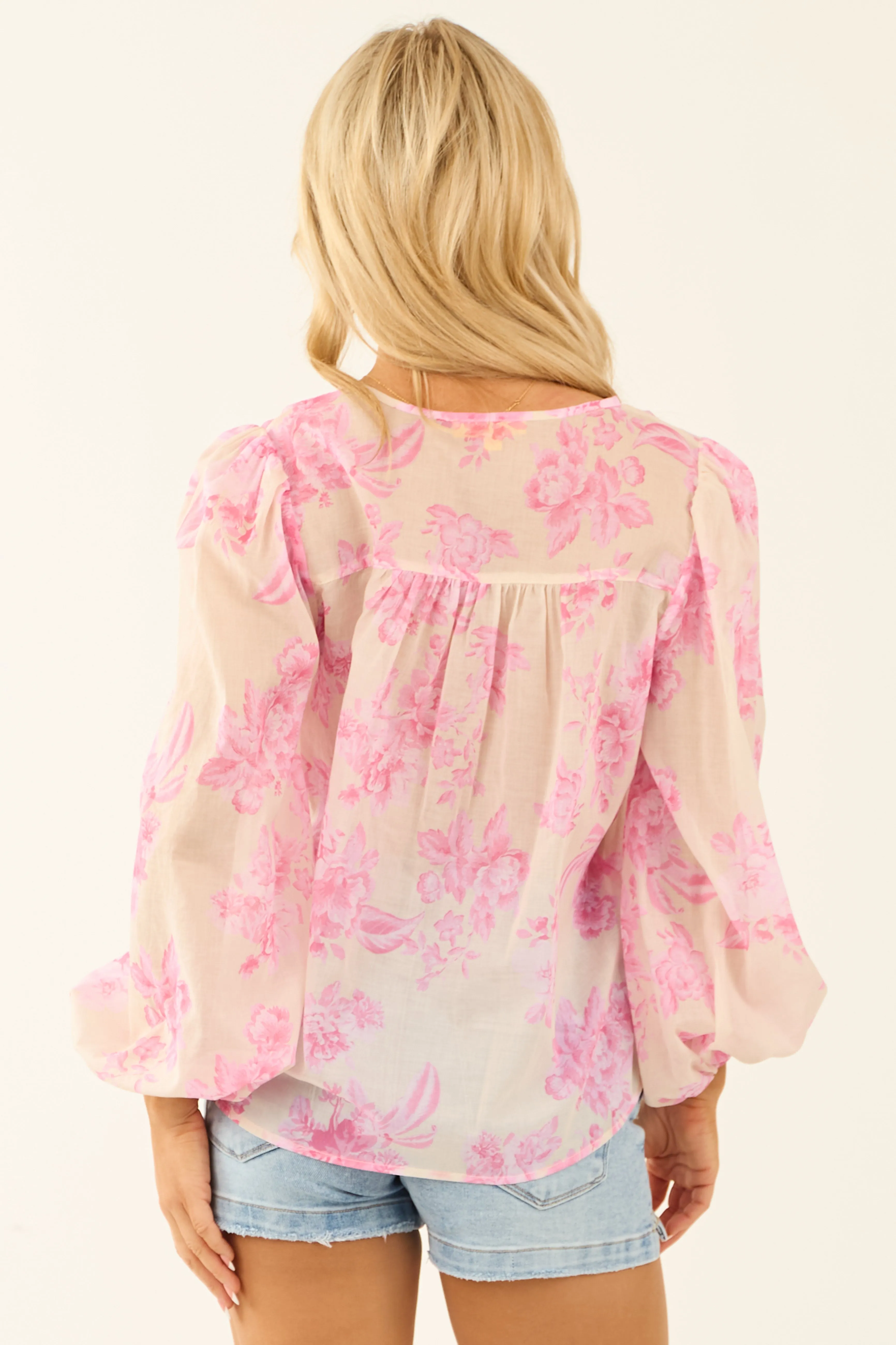 Flying Tomato Punch and Cream Floral Print Top sold by Lime Lush product image thumbnail 5