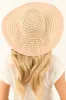 Dusty Blush and Beige Stripe Pattern Straw Sun Hat sold by Lime Lush