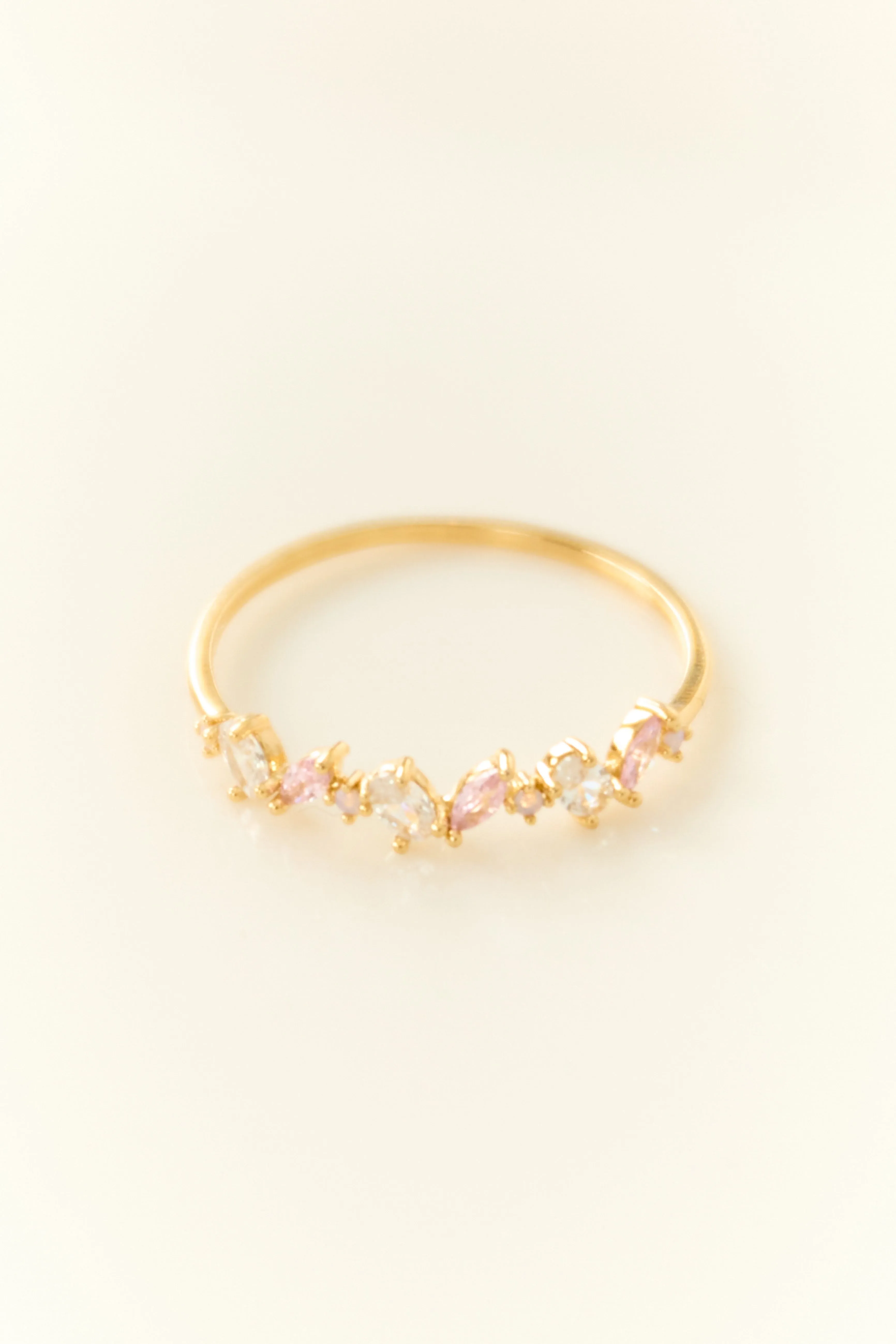 Gold Oval Rhinestone Studded Ring sold by Lime Lush product image thumbnail 3