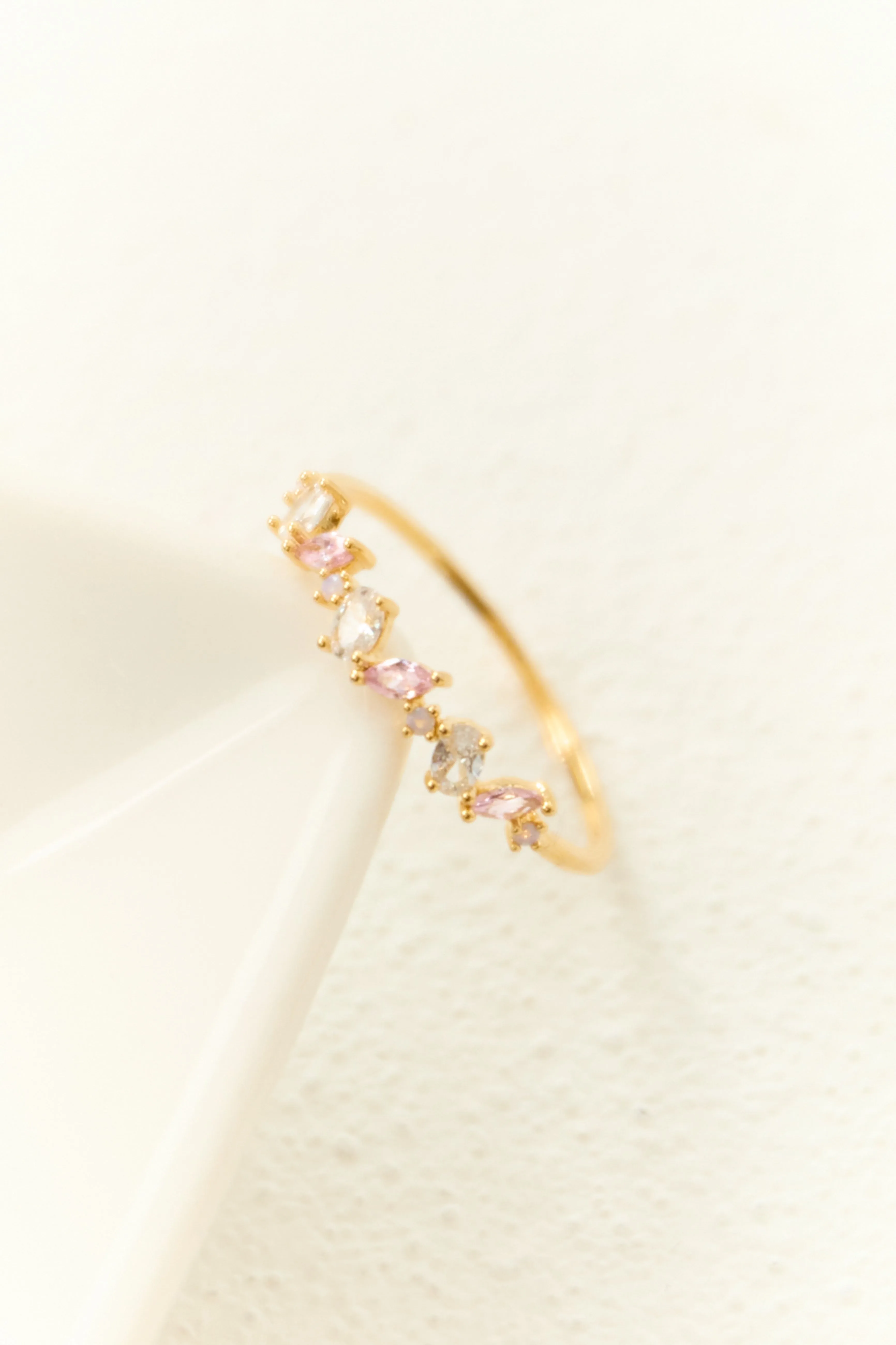 Gold Oval Rhinestone Studded Ring sold by Lime Lush product image thumbnail 4