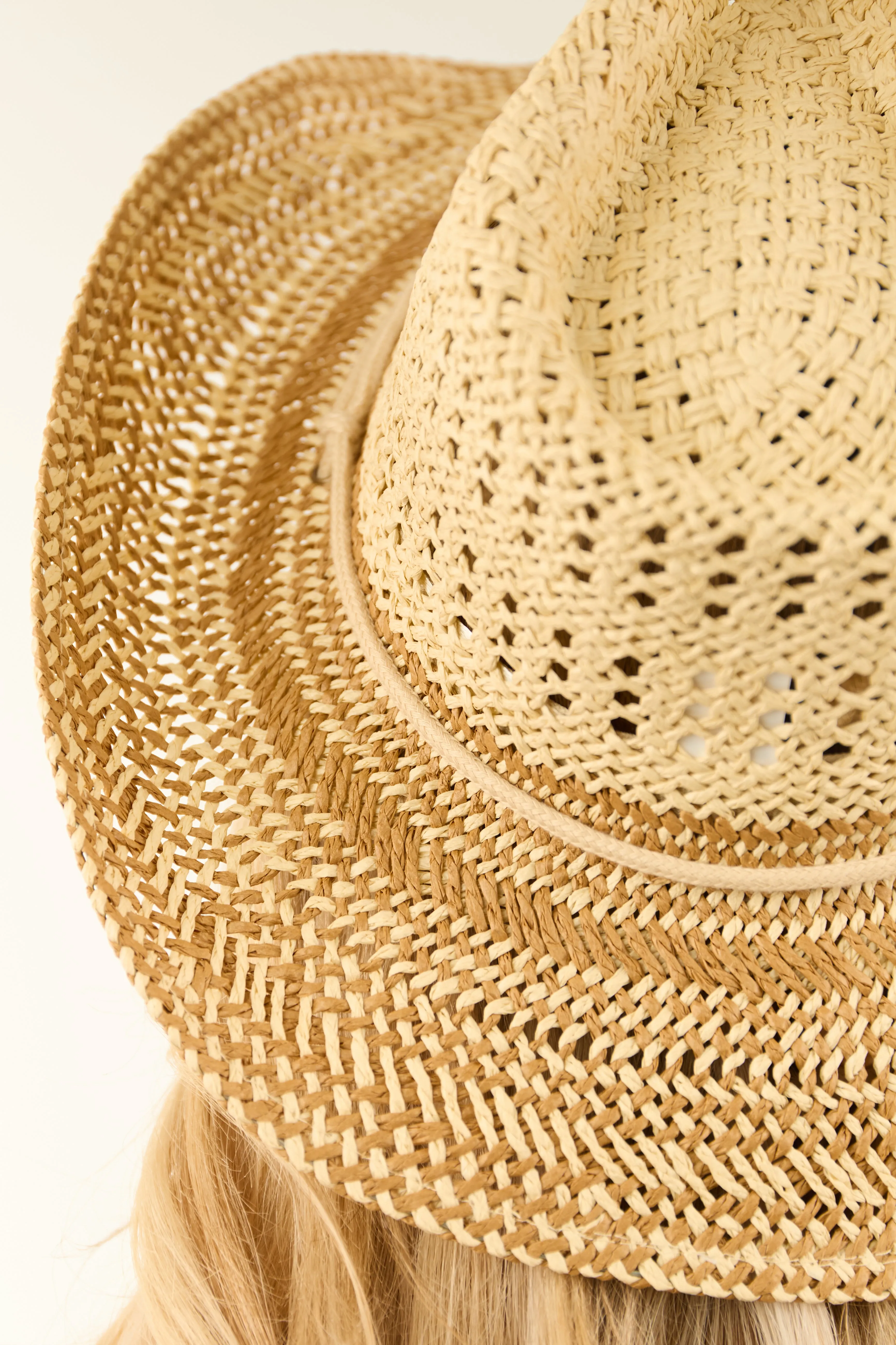Buttercream and Brown Sugar Straw Cowboy Hat sold by Lime Lush product image thumbnail 5