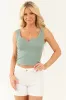 Juniper Notch Neck Ribbed Knit Tank Top sold by Lime Lush