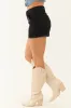 Vervet Black High Rise Stretchy Denim Shorts sold by Lime Lush