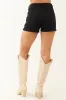Vervet Black High Rise Stretchy Denim Shorts sold by Lime Lush