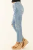 Special A Distressed Medium Wash Straight Jeans sold by Lime Lush