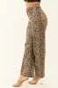 Oatmeal Leopard Stretchy Straight Leg Jeans sold by Lime Lush