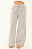 Ivory and Navy Striped Wide Leg Drawstring Pants sold by Lime Lush