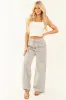 Ivory and Navy Striped Wide Leg Drawstring Pants sold by Lime Lush
