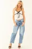 White Rib Knit Tank Top with Contrast Trim sold by Lime Lush
