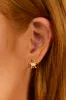 Gold Dipped Pearl Turtle Stud Earrings sold by Lime Lush