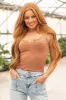 Ginger Notch Neck Ribbed Knit Tank Top sold by Lime Lush