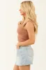 Ginger Notch Neck Ribbed Knit Tank Top sold by Lime Lush