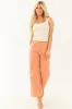Risen Melon Tummy Control Stretchy Wide Leg Jeans sold by Lime Lush