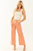Risen Melon Tummy Control Stretchy Wide Leg Jeans sold by Lime Lush